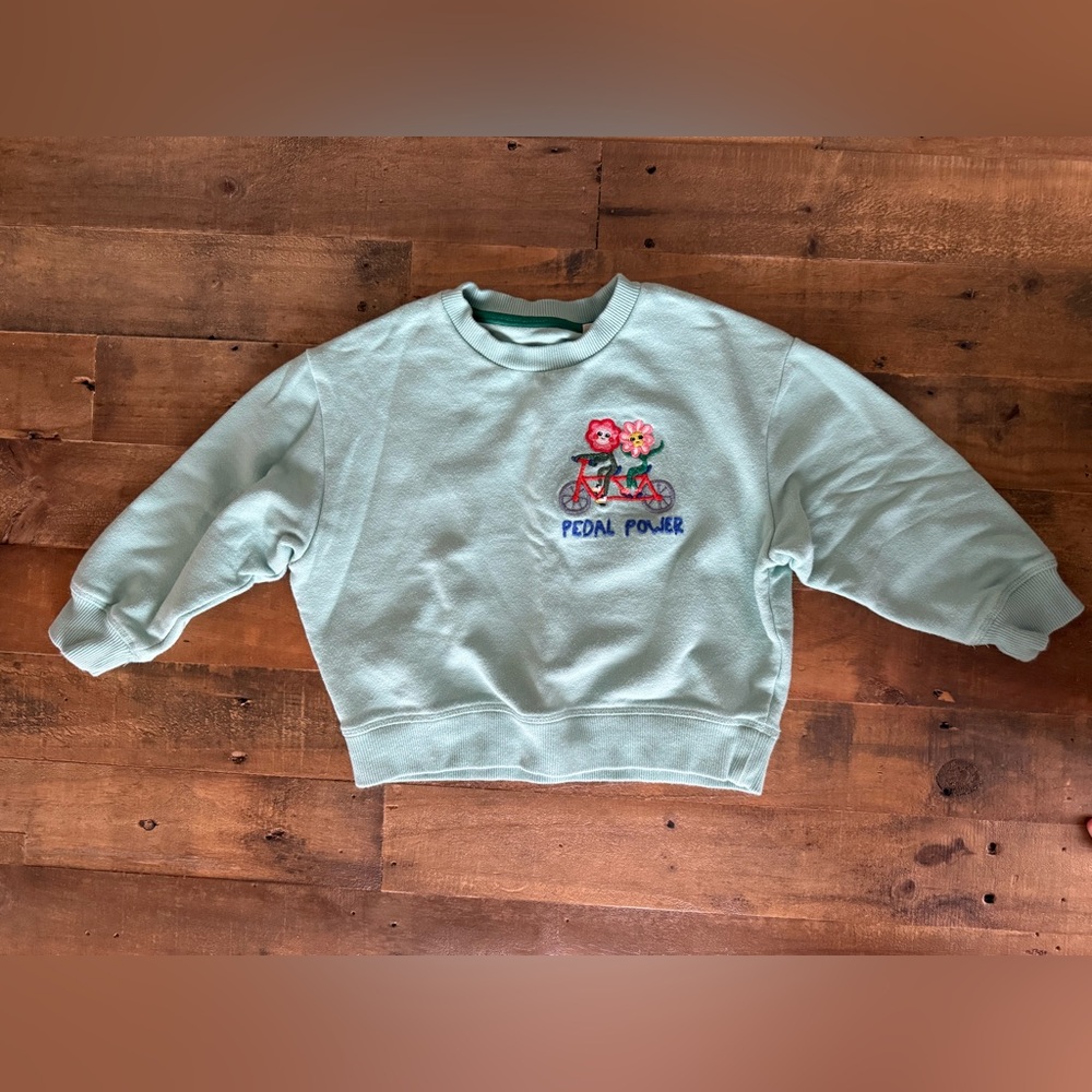 MINI BODEN Relaxed Logo Sweatshirt, Opal Green, 3-4y